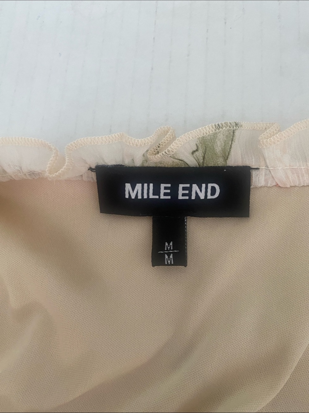 MILE END Floral Ruffle lined Wrap Dress Floral Cream & Orange Size Medium - Picture 9 of 16